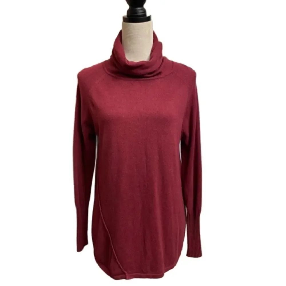 Lilla P Red Turtleneck Sweater with Angora/Cashmere & Cotton (Medium)